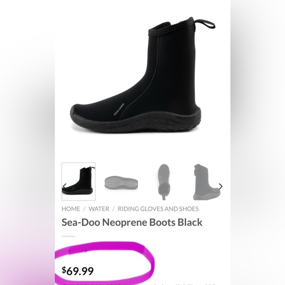 Sea-Doo Unisex Black Neoprene Water Boots | NEW/NIB!!🌊 - Picture 9 of 9